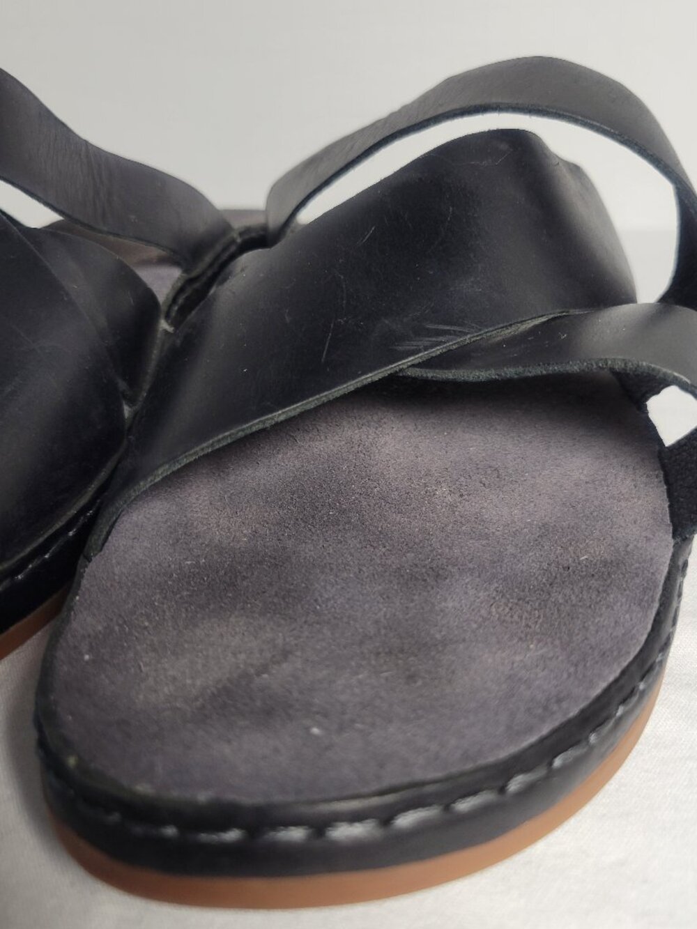 Chaco Wayfarer Black Leather Slide Sandals Women's 11 EU 42 - Picture 5 of 11